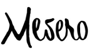Black signiture with first capital letter on transparent background "Mesero"