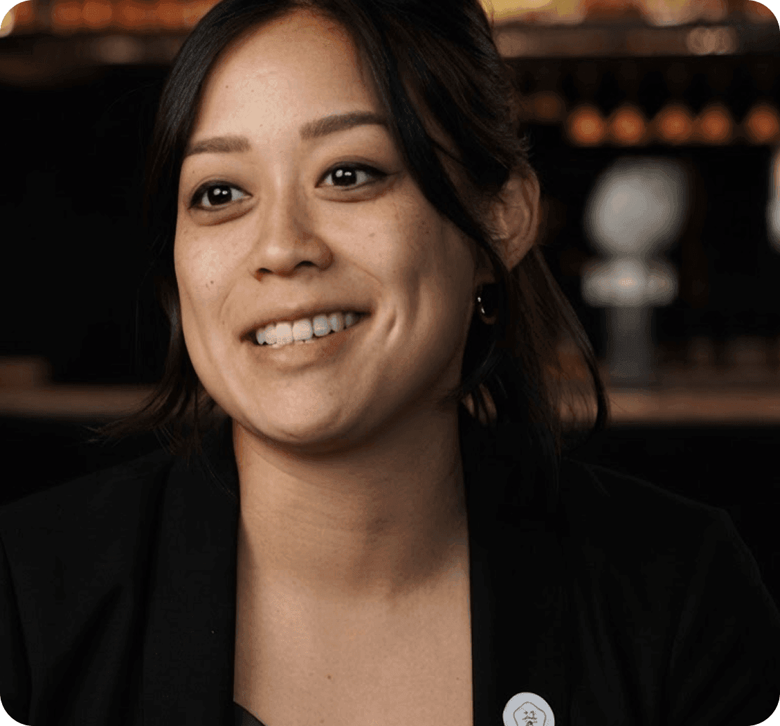 Amy Zhou, Executive Director of Operations of COTE Korean Steakhouse, in an interview