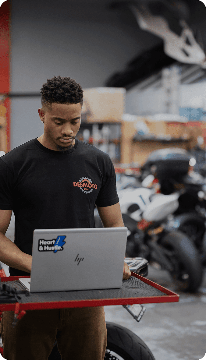 Employee in an auto repair shop