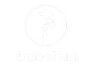 Barcelona wine bar logo with a stylized human figure inside a circle