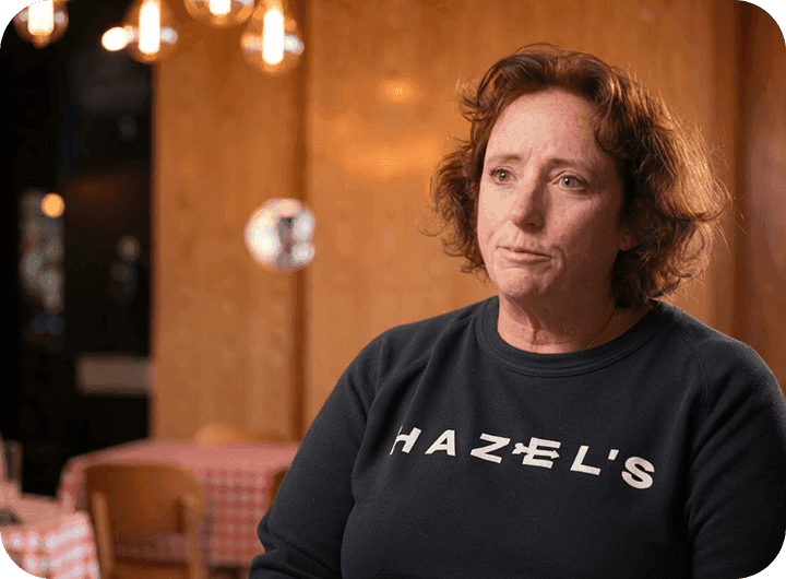Beth Hussey, Co-owner of Hazel’s, in an interview