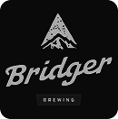 Bridger Brewing logo with mountain icon and script lettering