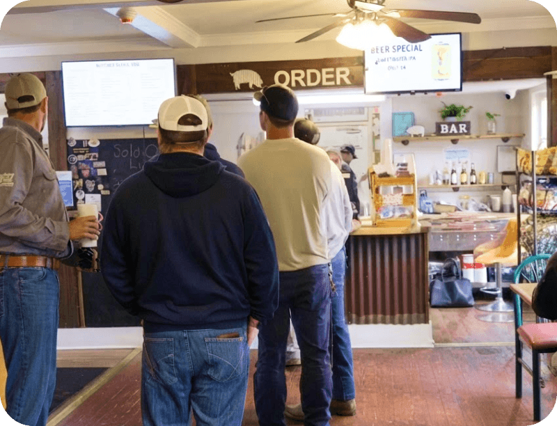 Line of customers at Butcher Paper BBQ