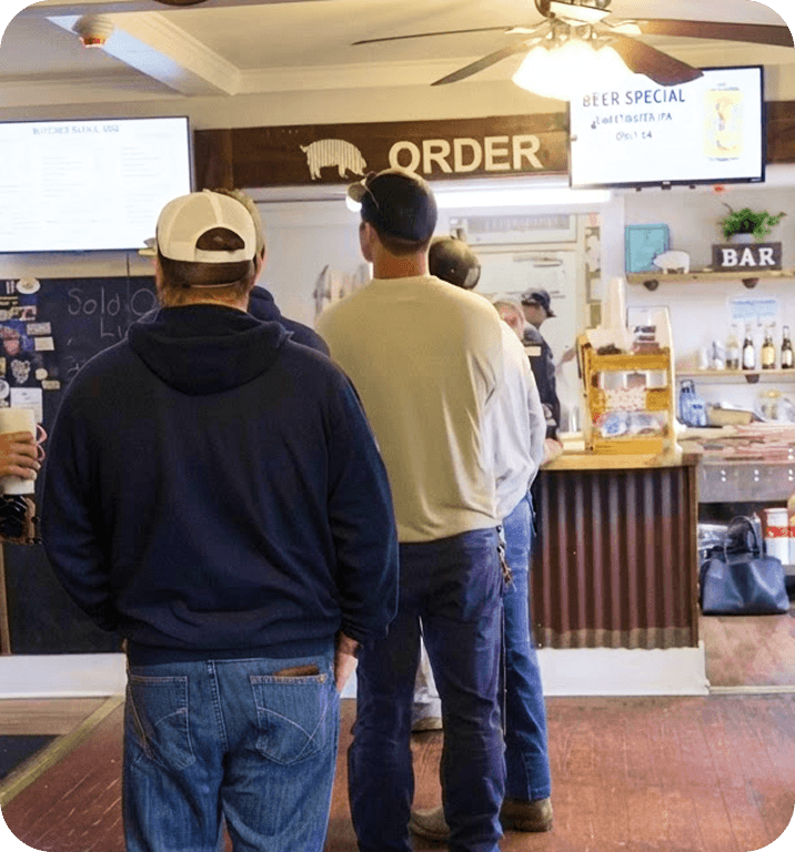 Line of customers at Butcher Paper BBQ