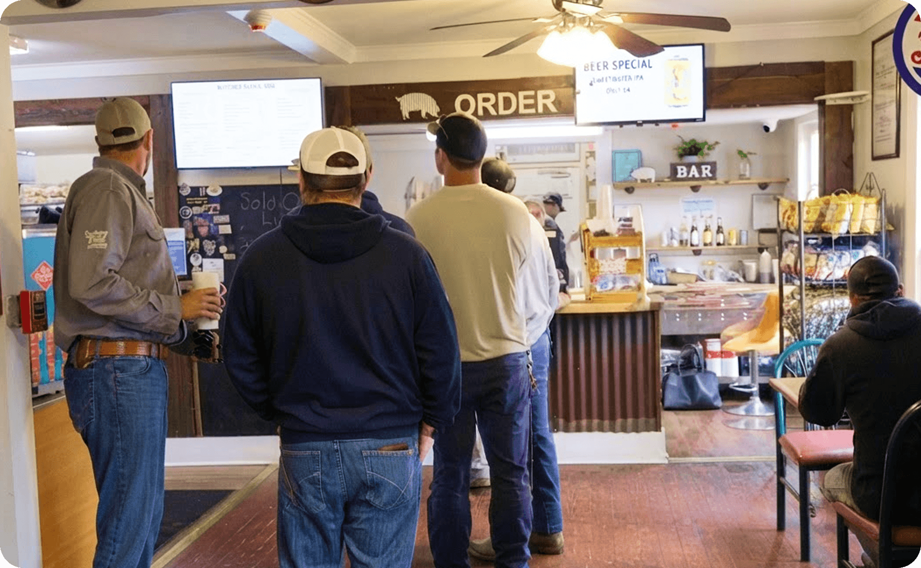 Line of customers at Butcher Paper BBQ