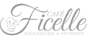 Café Ficelle logo with chef hat illustration and cursive lettering