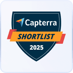 Capterra Shortlist 2025 badge