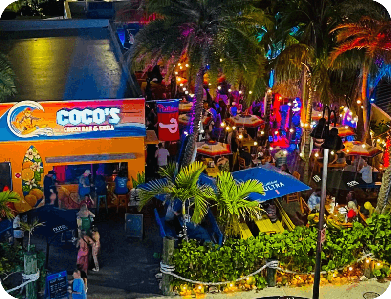 Coco's Crush Bar patio from above