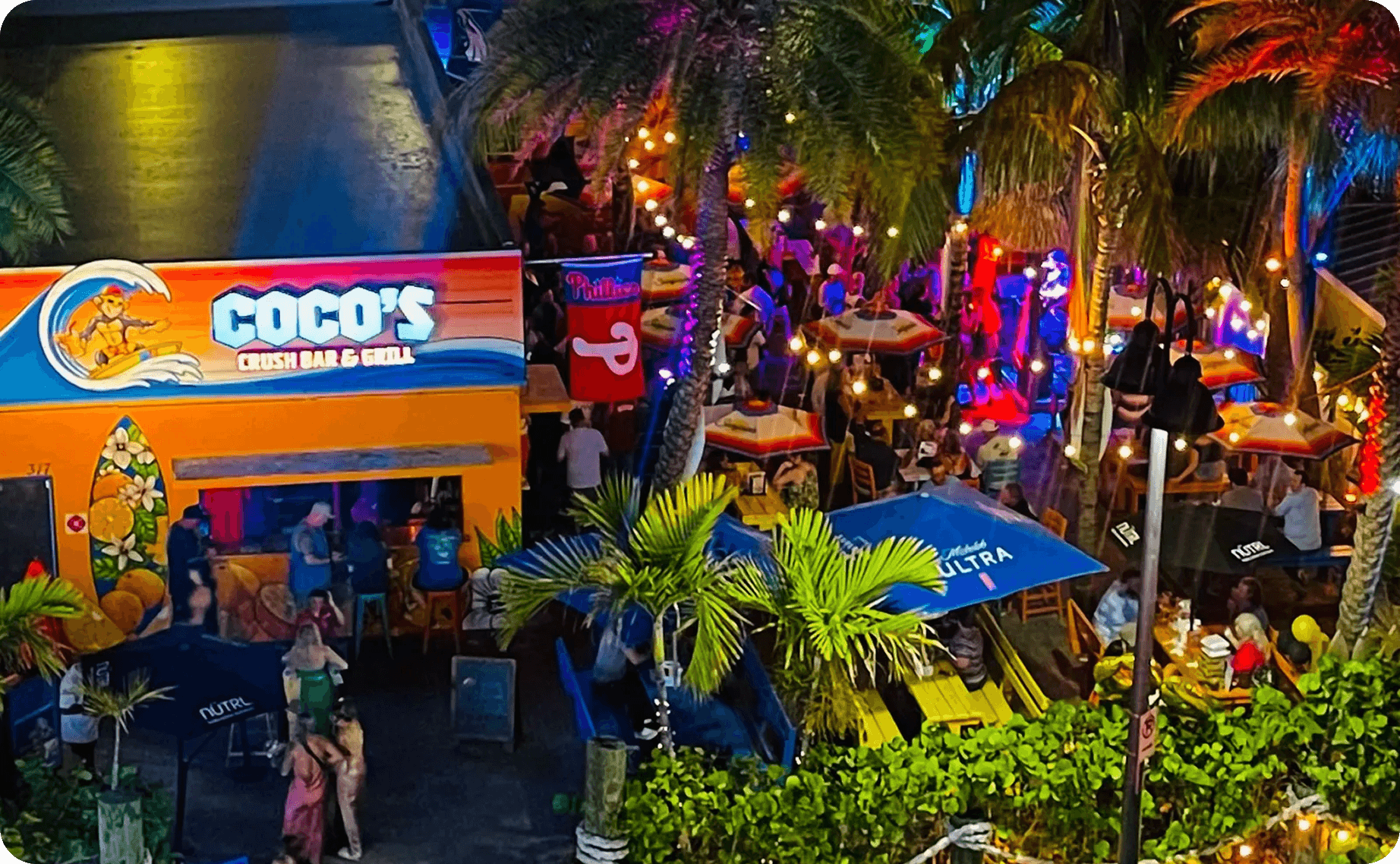 Coco's Crush Bar patio from above