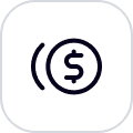 DayCheck earned tip access icon with black outline