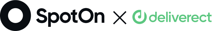 Logo of SpotOn and logo of our company's partner