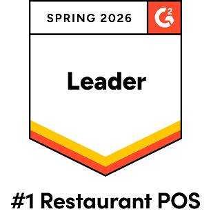 G2 Fall 2025 Leader badge for #1 restaurant POS