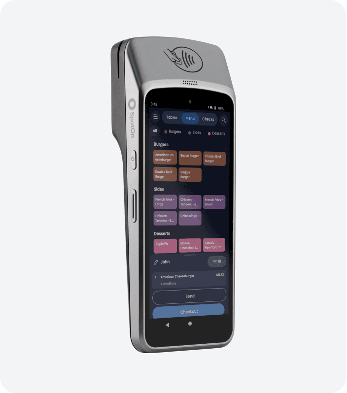 Image of SpotOn's hardware Handheld