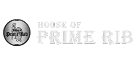 House of Prime Rib logo with circular emblem and classic serif lettering
