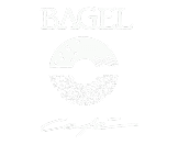 Bagel Café logo with stylized bagel graphic and handwritten script