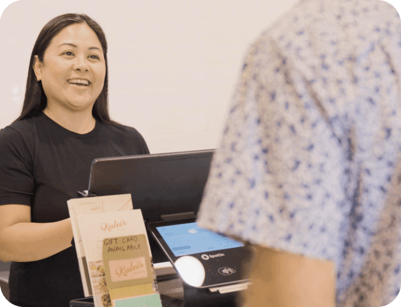 Kara Mangiduyos working the counter at Kalei's Kitchenette