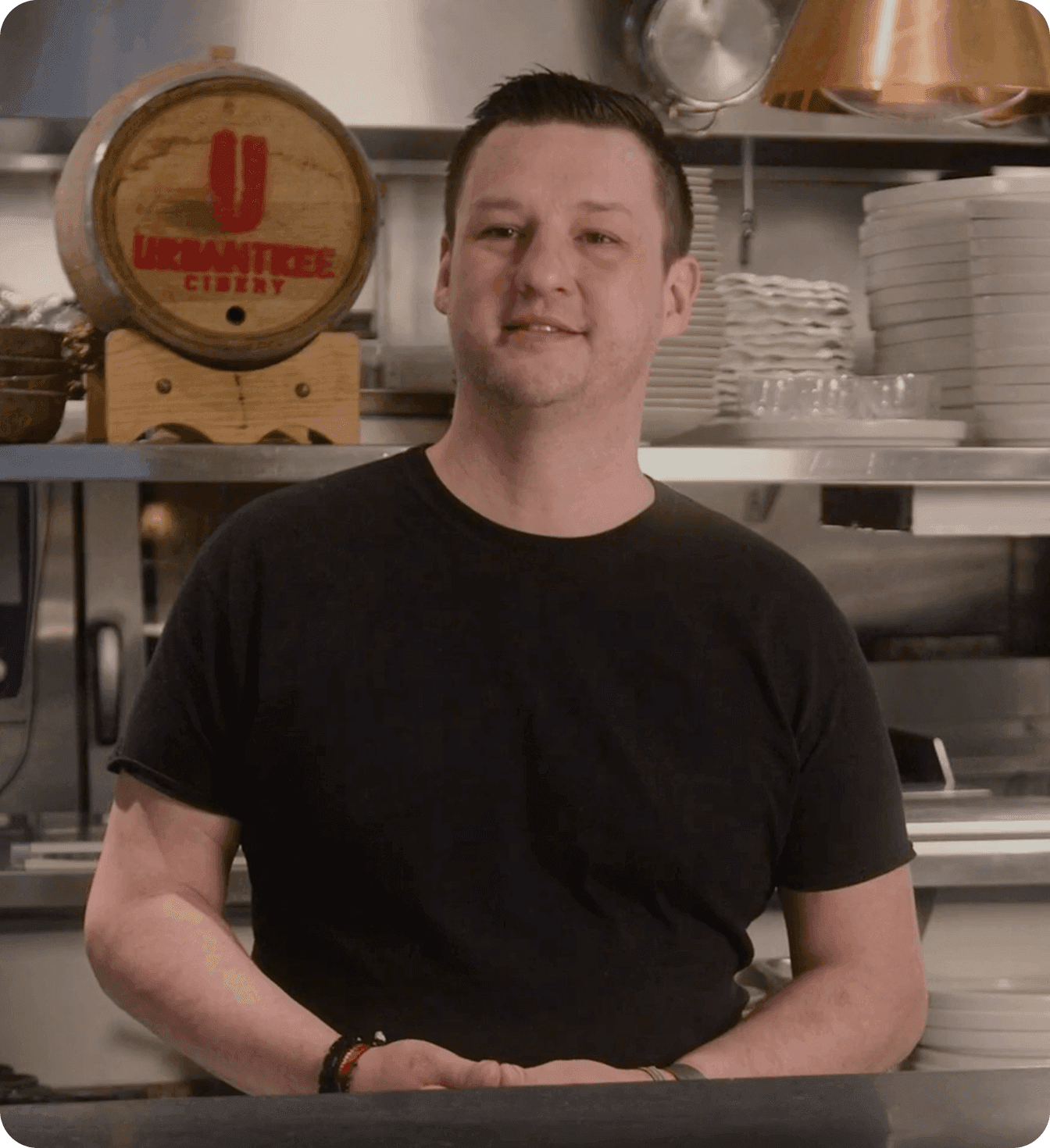 Karl Gorline, chef and owner of Avize, in an interview