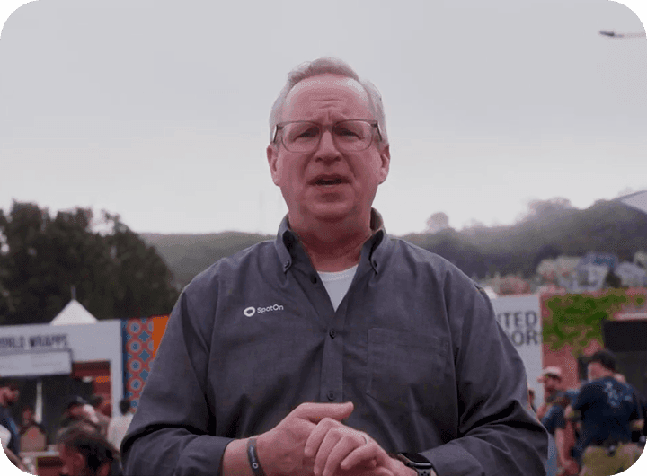 Mark Walz, Chief Technology Officer of SpotOn, in an interview at Guy’s Flavortown Tailgate