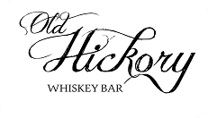 Old Hickory Whiskey Bar logo in elegant, flowing script lettering