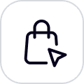 online ordering icon with black outline