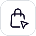 online ordering icon with black outline