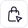 Online ordering icon with black outline
