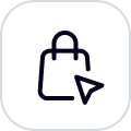 Online ordering icon with black outline