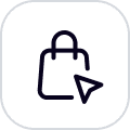 online ordering icon with black outline