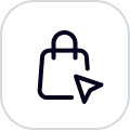 online ordering icon with black outline