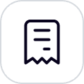 Payment processing icon with black outline