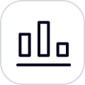 Profitability analysis icon with black outline