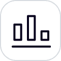 Profitability analysis icon with black outline