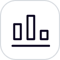 Profitability analysis icon with black outline