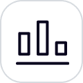 Profitability analysis icon with black outline