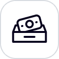 Rapid funding icon with black outline