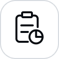 Reporting icon with black outline