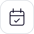 Reservation icon with black outline