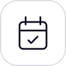 Reservations icon with black outline