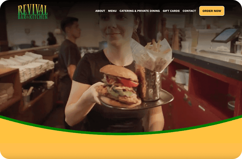 Revival Bar & Kitchen website