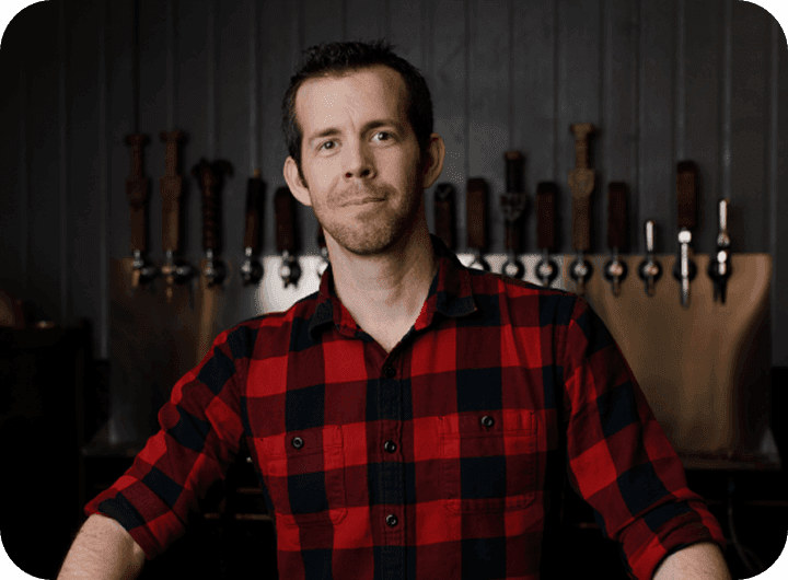 Richard Mcenulty, Managing Partner of Crusader Brewing Company, in the taproom
