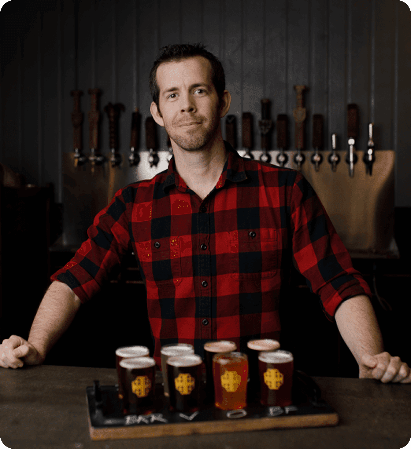 Richard Mcenulty, Managing Partner of Crusader Brewing Company, in the taproom