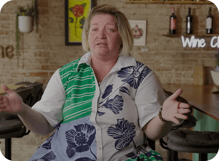 Roxana Pavel, owner of Allmine, speaking in an interview