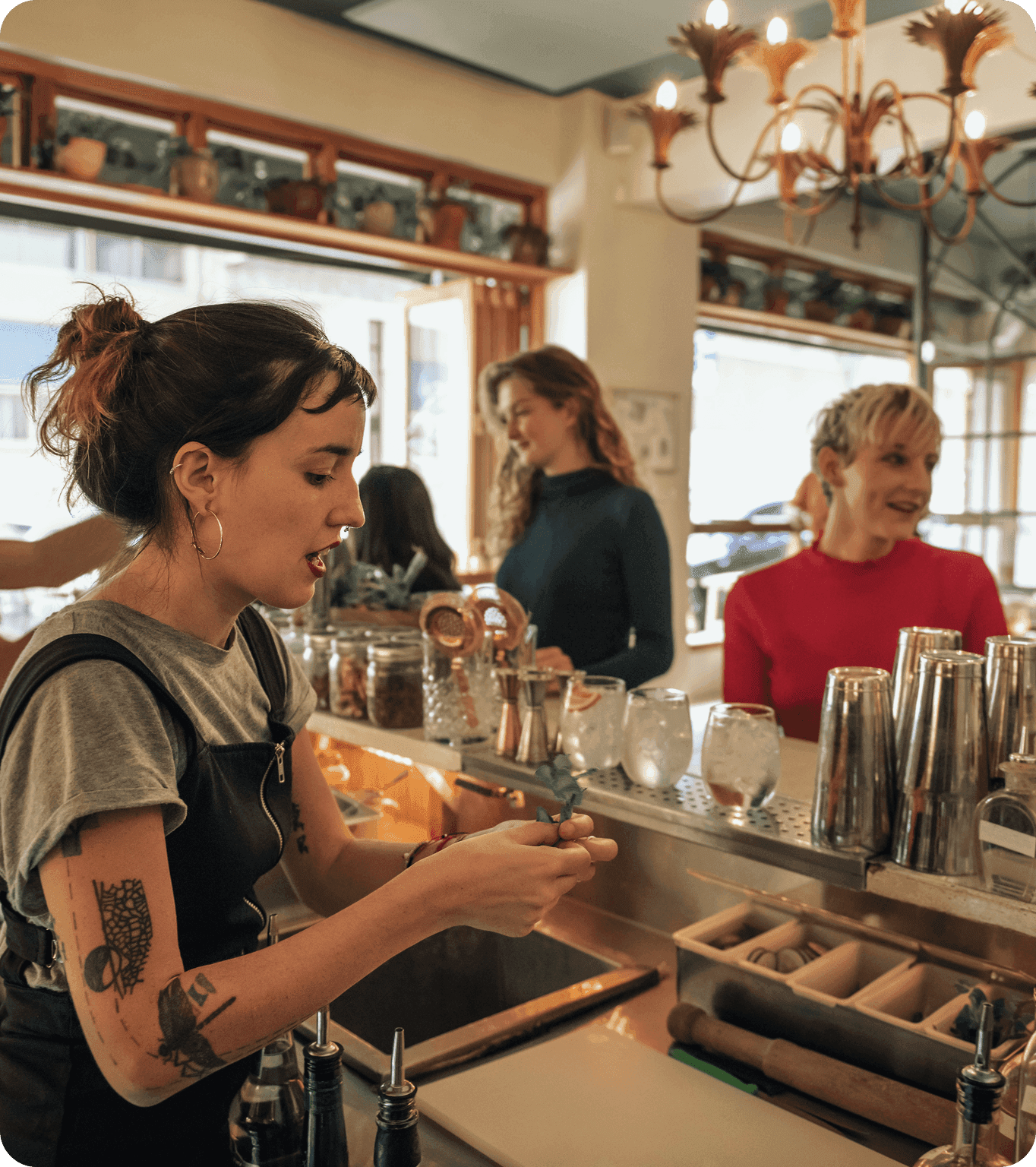 A sick restaurant employee requests time off using a mobile scheduling app
