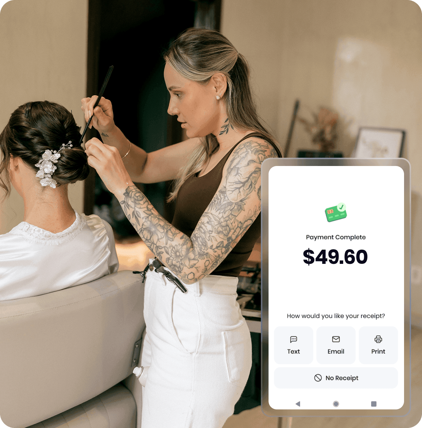 Checkout from the chair