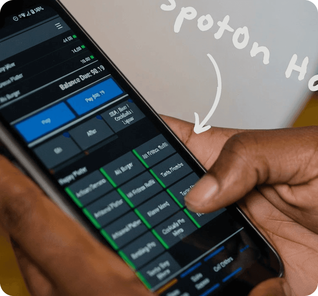 SpotOn Handheld at Bar Avize