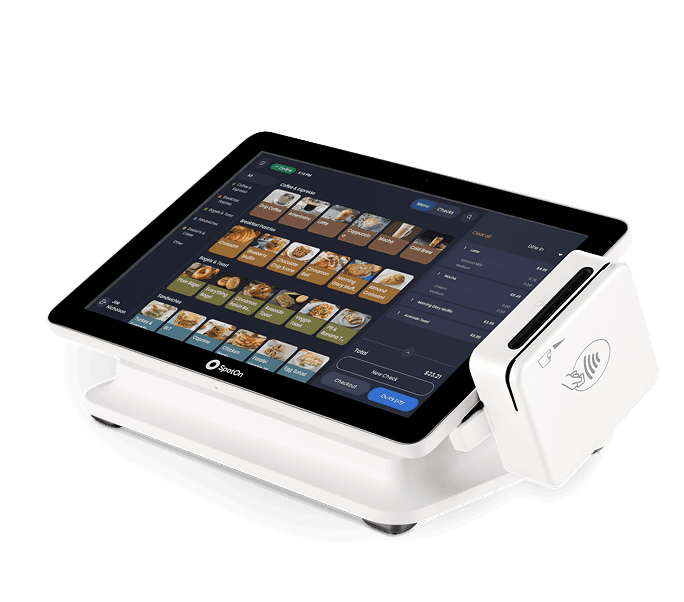 SpotOn Station10 POS with integrated customer-facing card reader