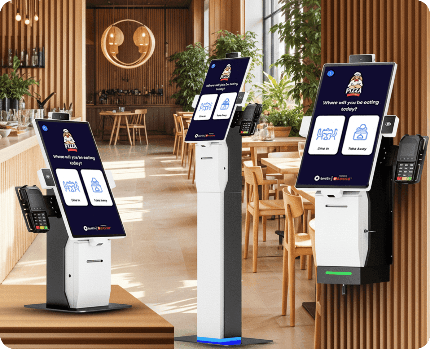 SpotOn Station 10 restaurant POS with side-mounted card reader