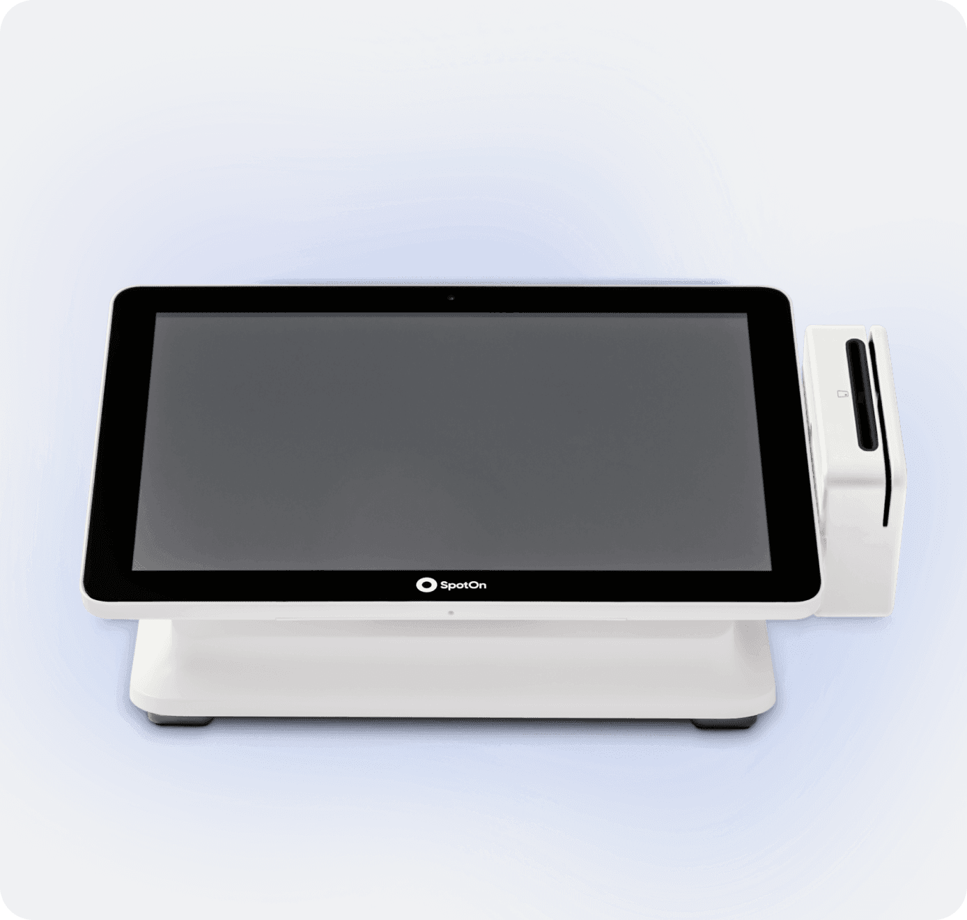 SpotOn Station 10 restaurant POS with side-mounted card reader