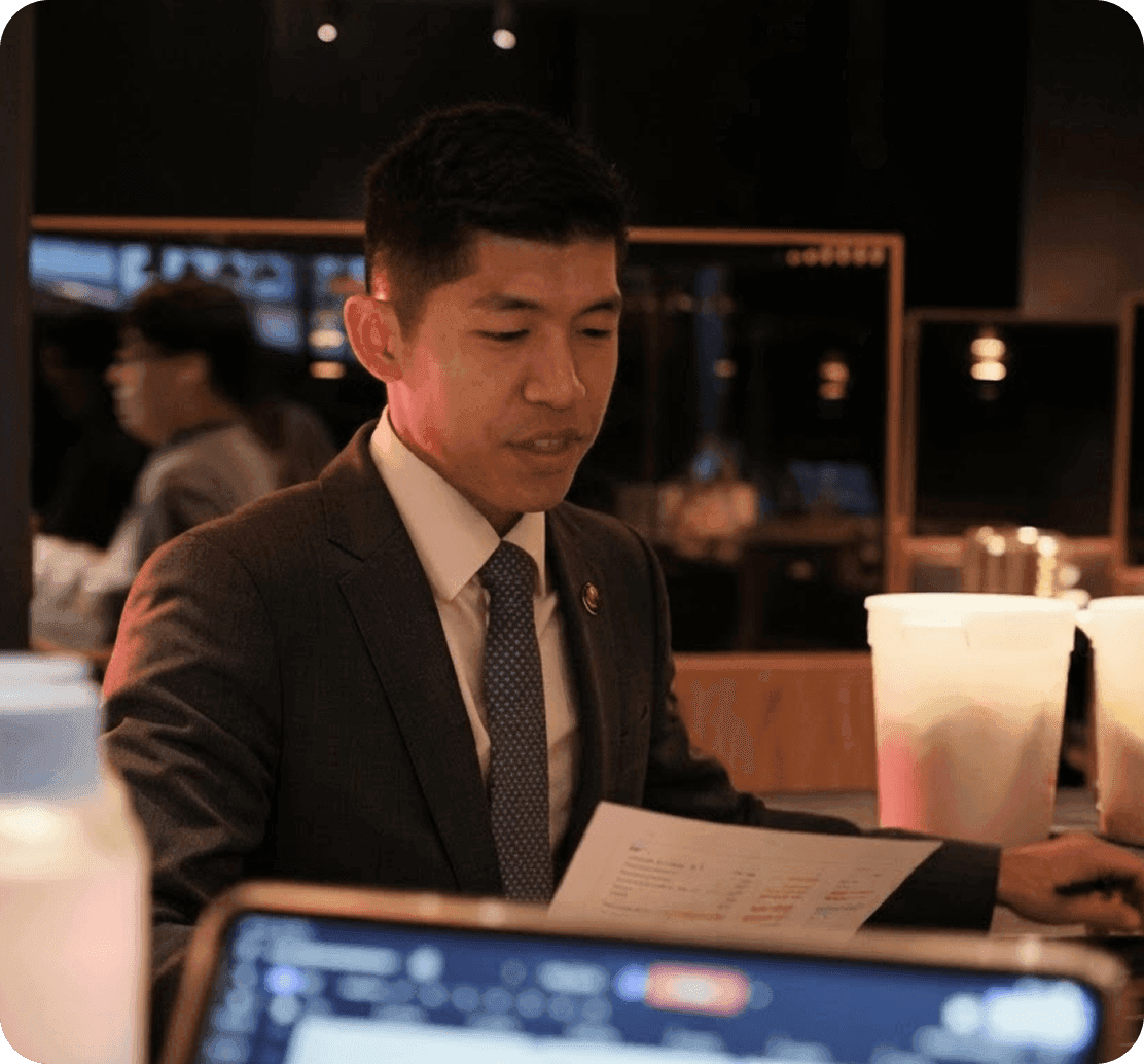 Steak being trimmed at COTE Korean Steakhouse