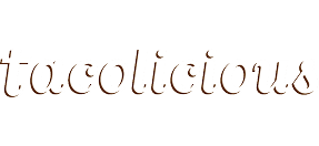 Tacolicious logo in stylized cursive lettering